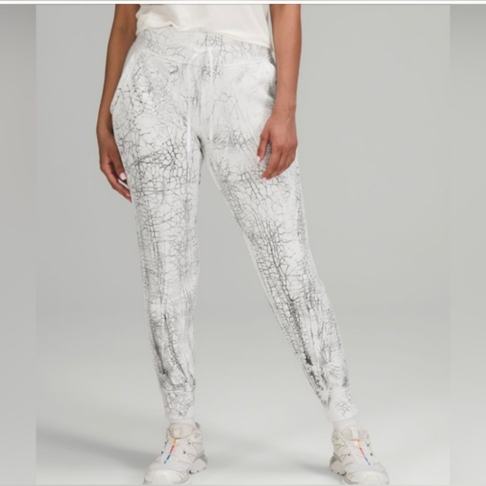 lululemon athletica White and Gray Track Pants
